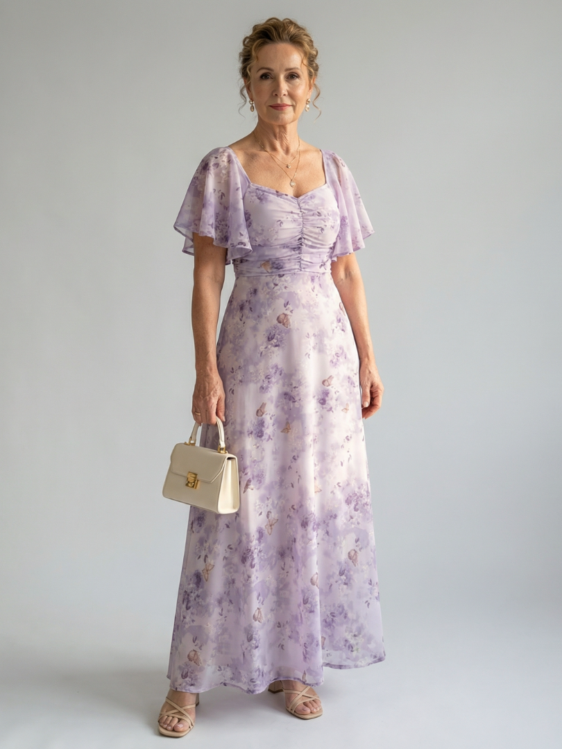 Vaelis | Vestido Midi con Mangas Mariposa