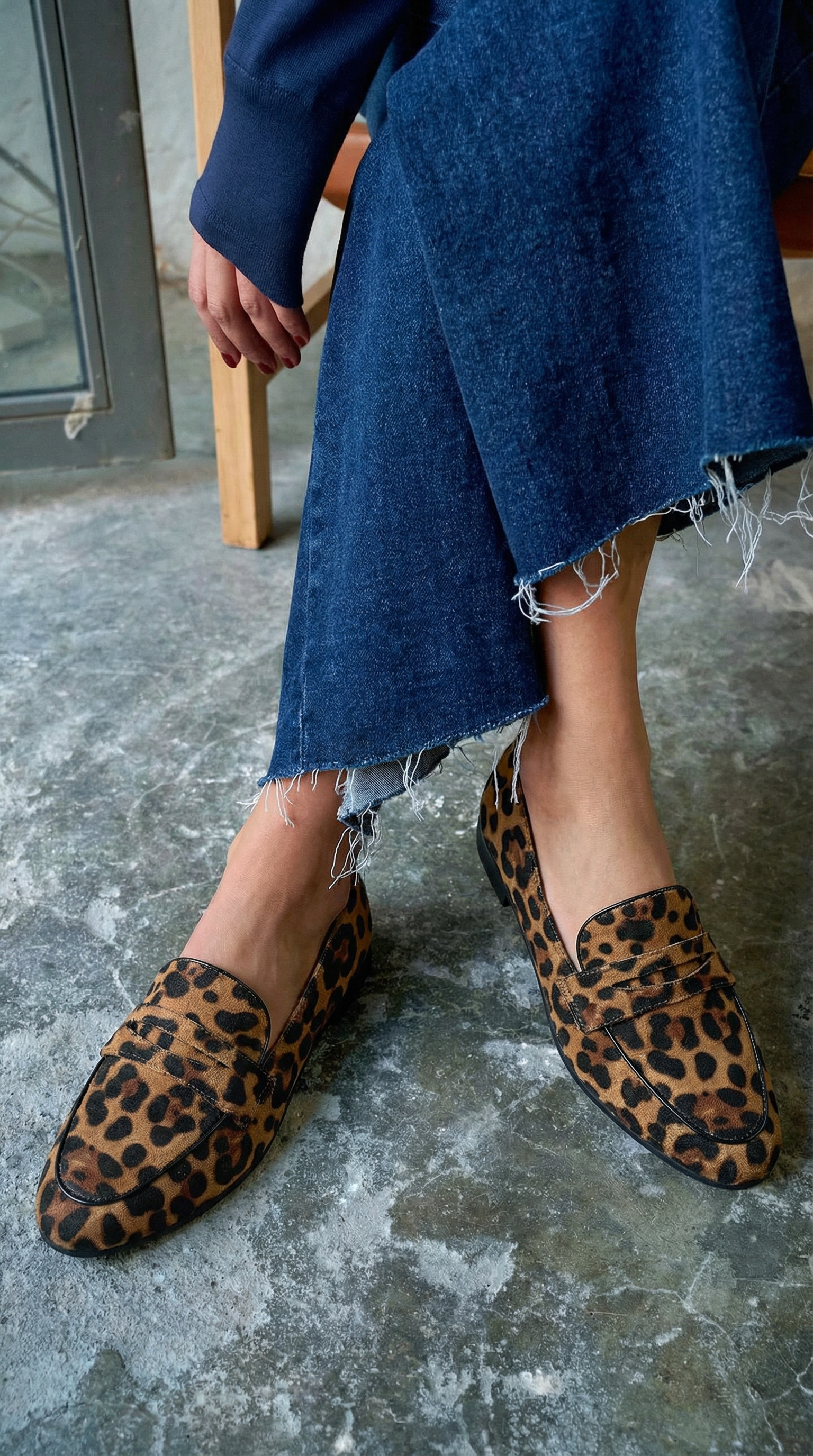 Azariah | Mocasín Plano con Estampado Leopardo y Detalle Penny