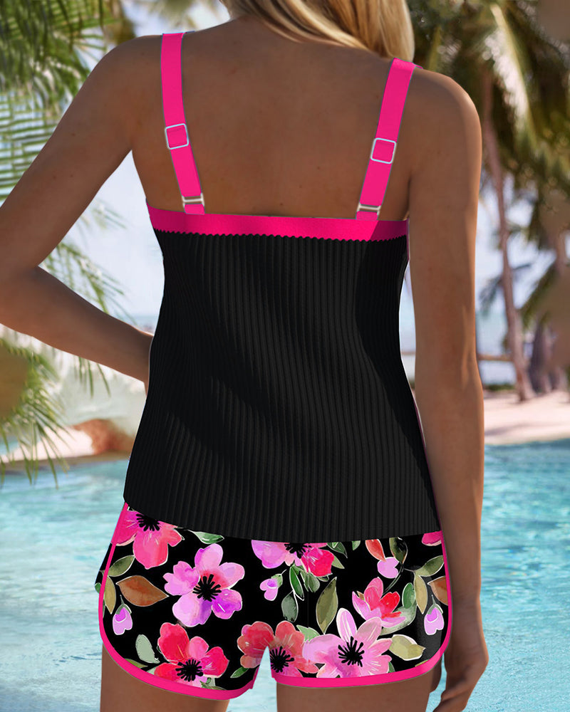 Marina | Tankini Fruncido con Volante y Short