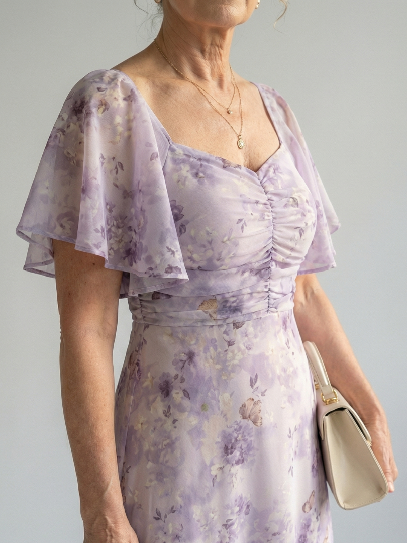 Vaelis | Vestido Midi con Mangas Mariposa