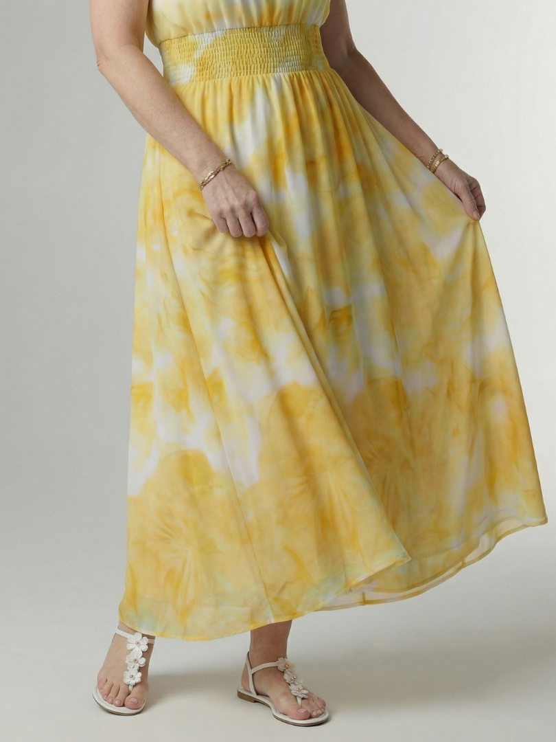 Sylin | Vestido Midi Halter con Pliegues