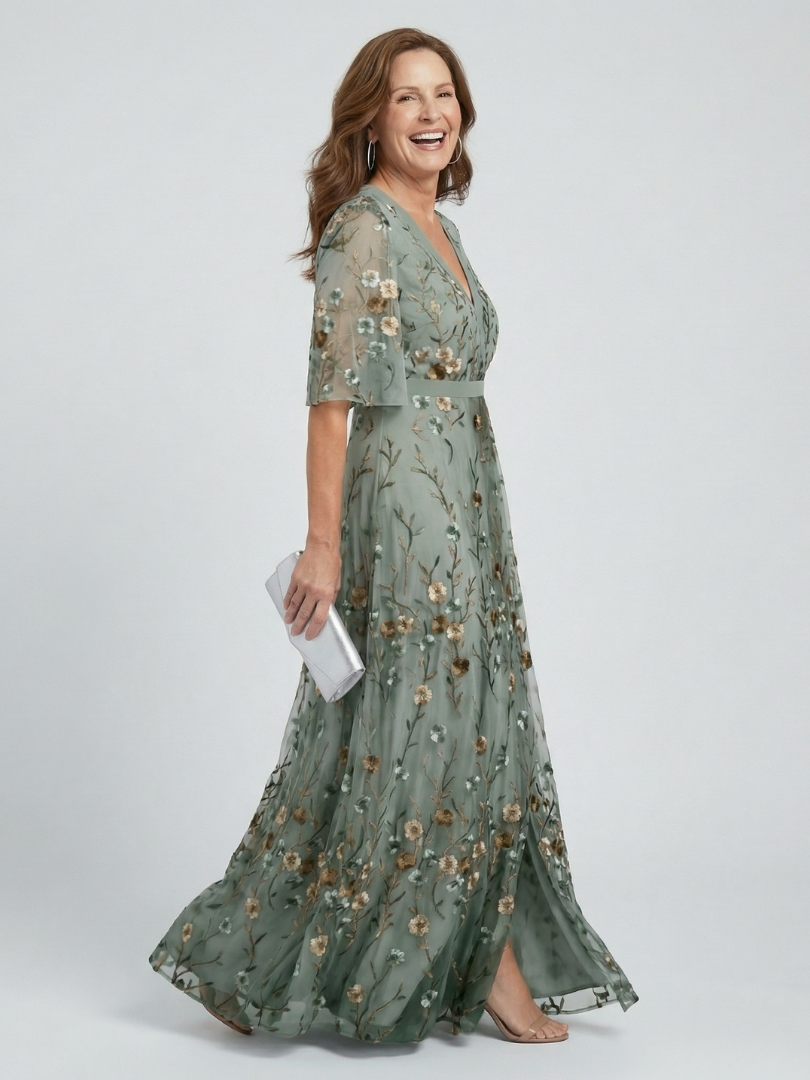 Selora | Vestido Maxi Fluido con Escote Halter y Estampado Floral