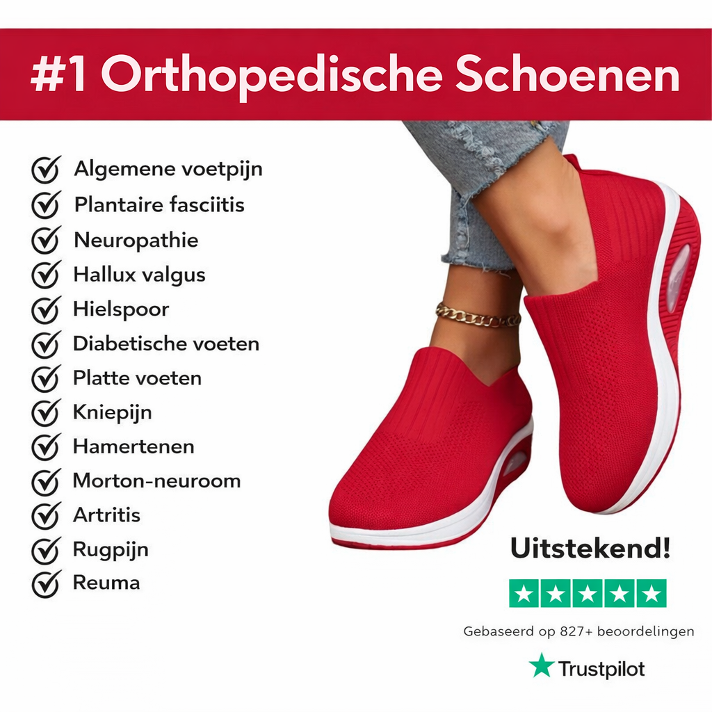 Selora | Dames Orthopedische Instapschoen met Luchtkussen Zool en Wigvormige Platform