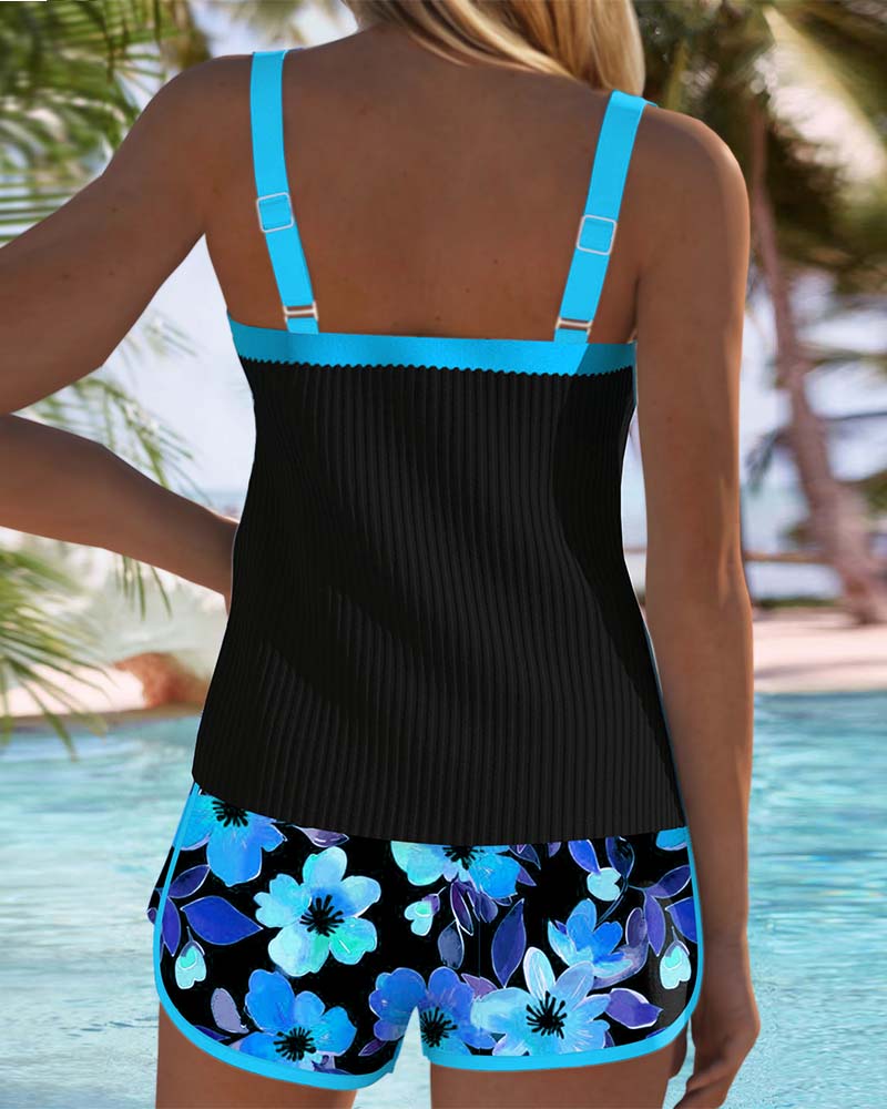 Marina | Tankini Fruncido con Volante y Short