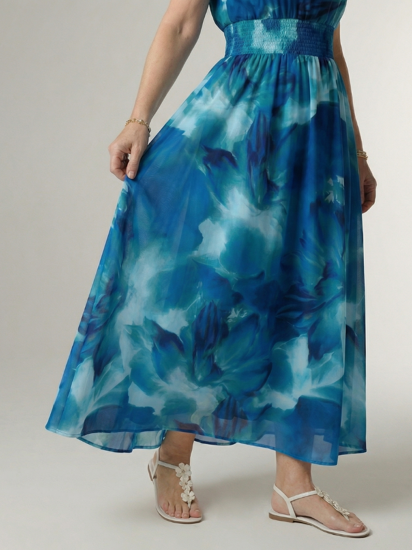 Sylin | Vestido Midi Halter con Pliegues