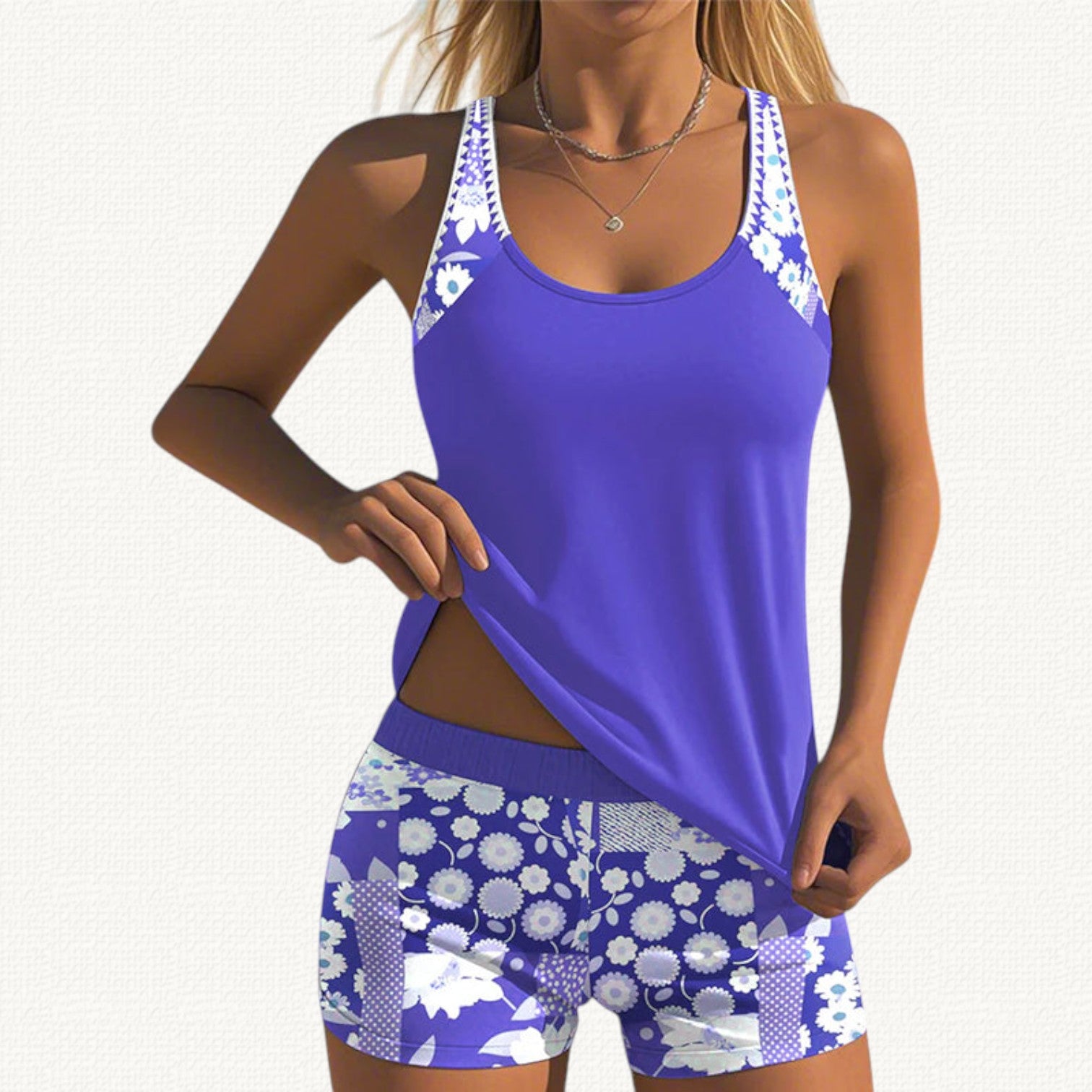 Vera | Tankini Suelto con Short Floral