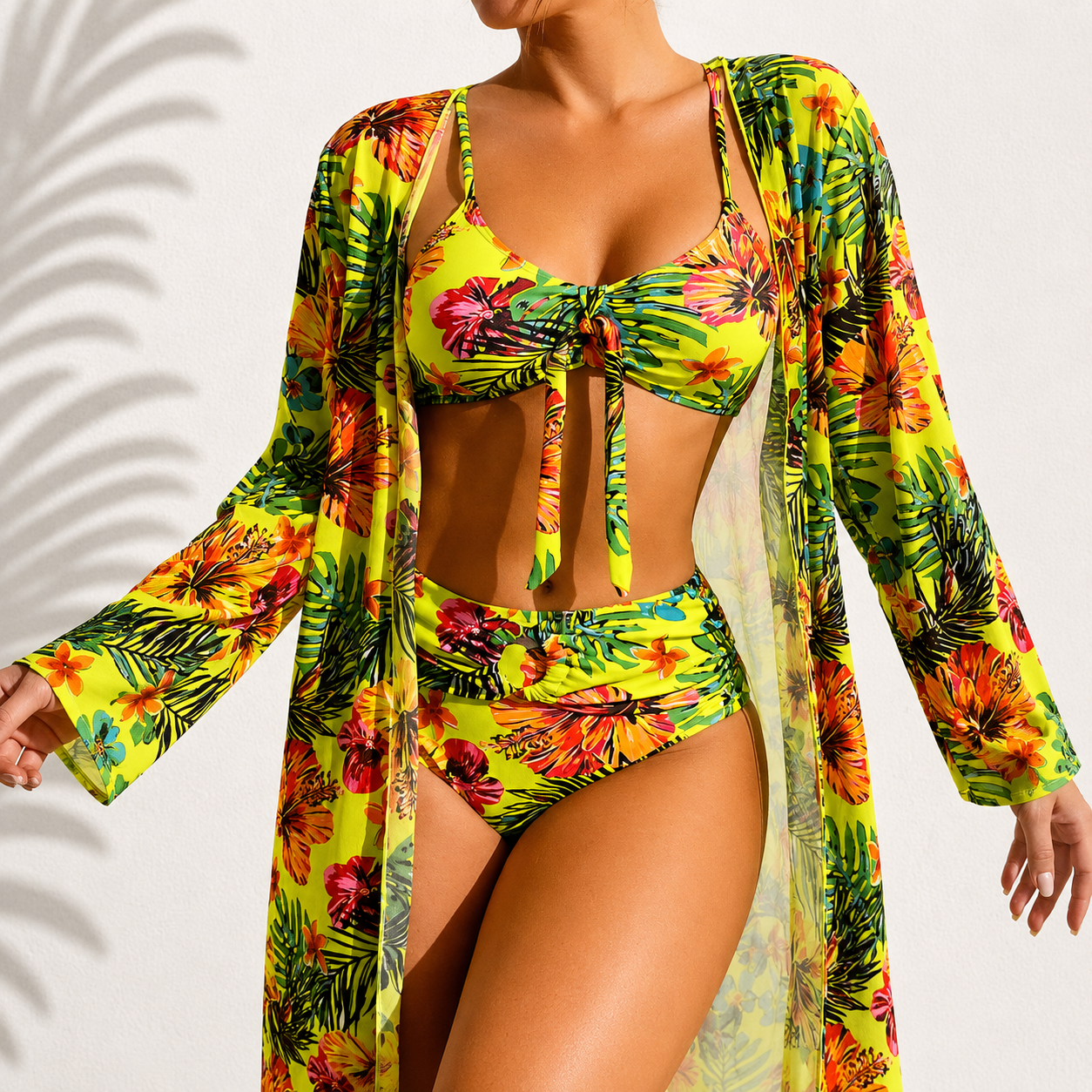 Delacroix | Conjunto de Bikini y Kimono Tropical