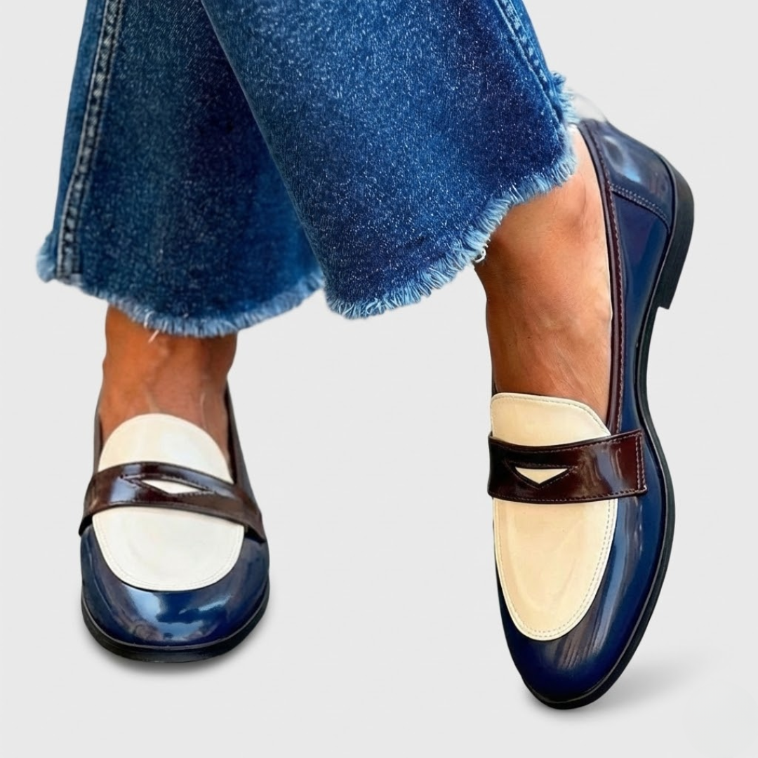 Claudia™ | Contrasting Slip-On Shoes
