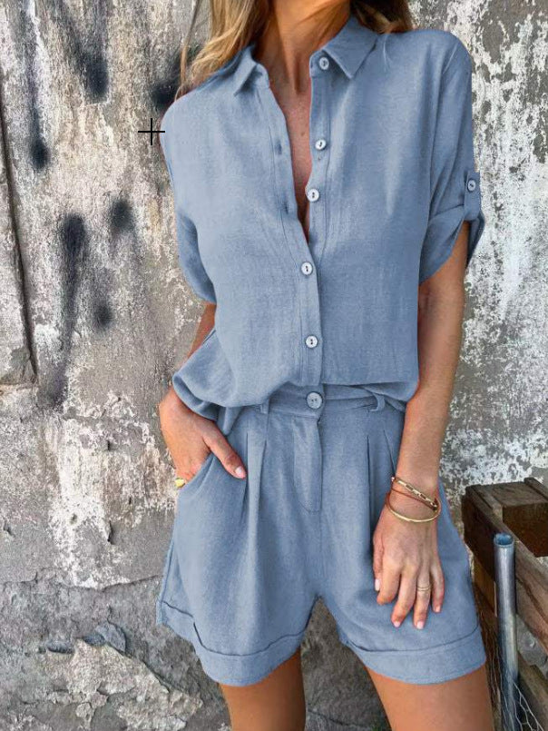 Carmela | Conjunto de Verano con Camisa de Manga Corta y Short