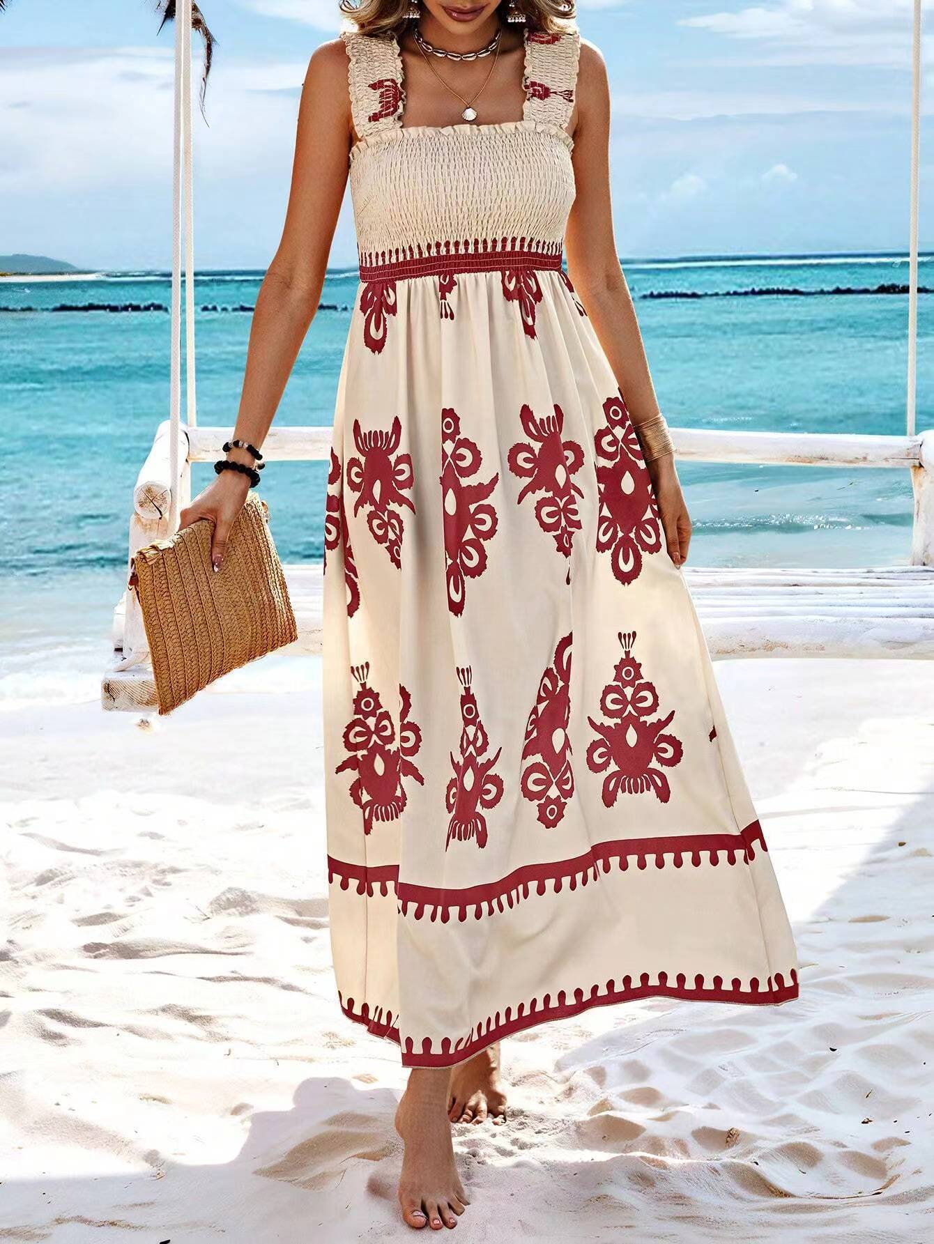 Alentejo | Vestido Largo de Tirantes con Estampado