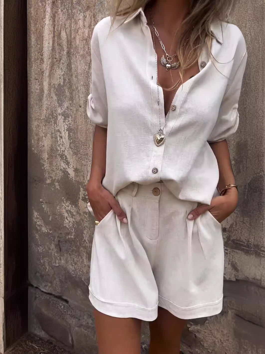 Carmela | Conjunto de Verano con Camisa de Manga Corta y Short