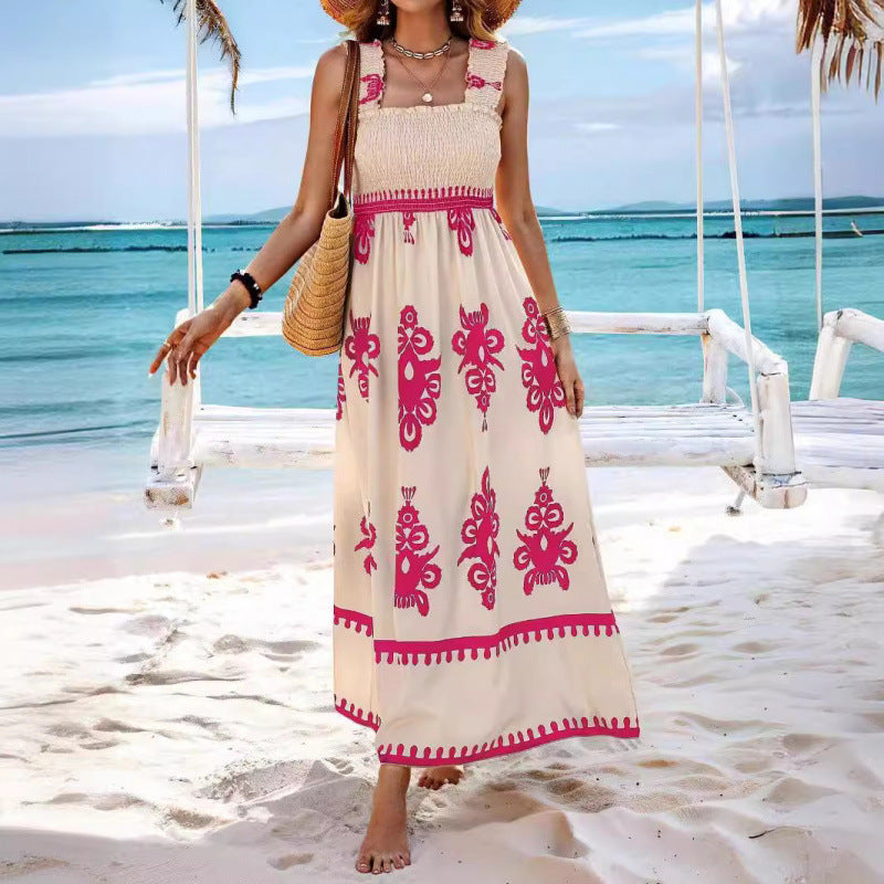 Alentejo | Vestido Largo de Tirantes con Estampado