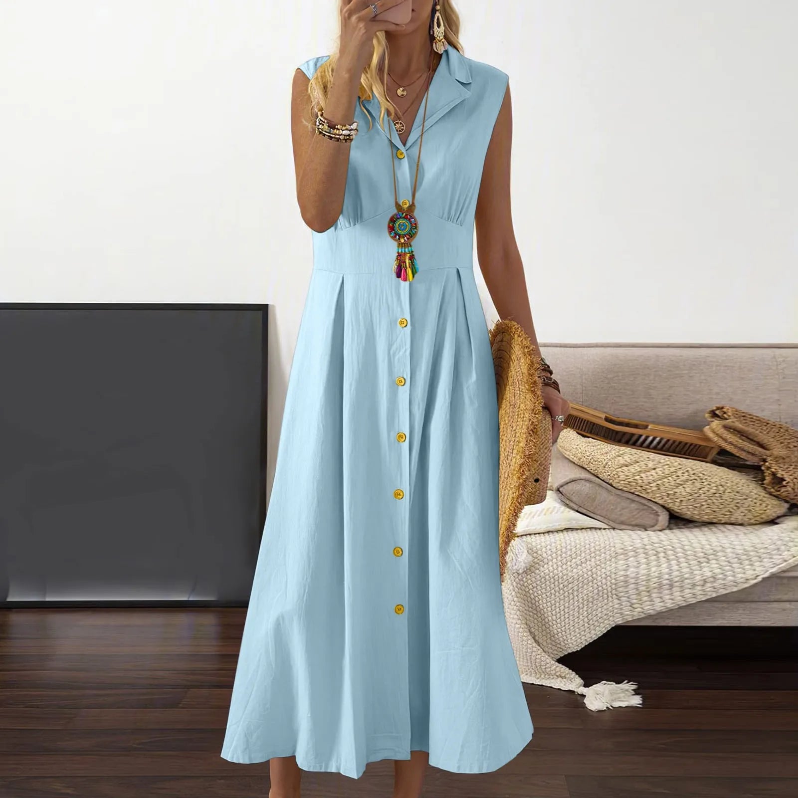 Soleá | Vestido Camisero con Vuelo Favorecedor