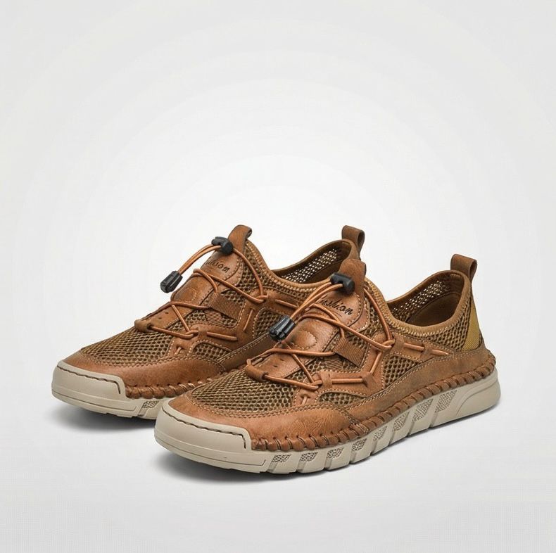 Abby | Orthopedische Sneaker met Ademend Mesh en Elastische Veters