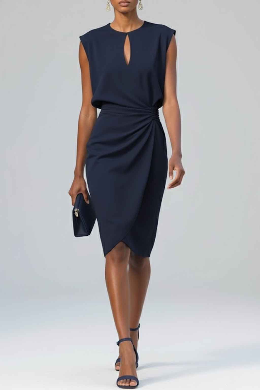 Ruca | Vestido Midi con Cintura Fruncida