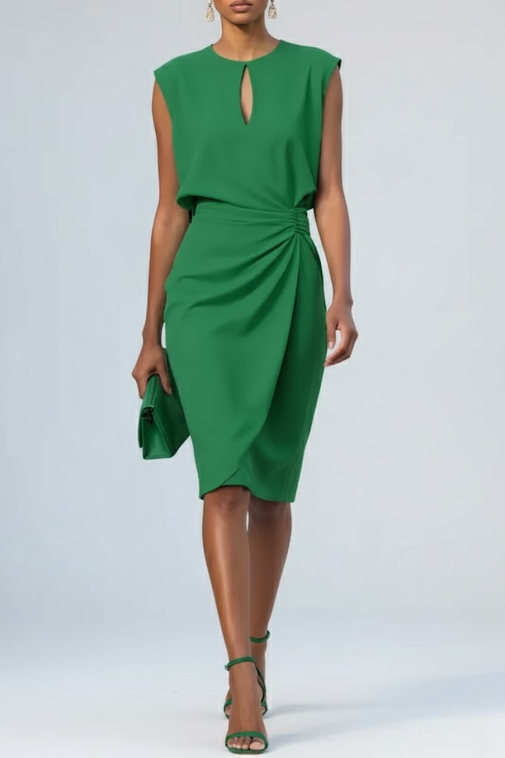 Ruca | Vestido Midi con Cintura Fruncida
