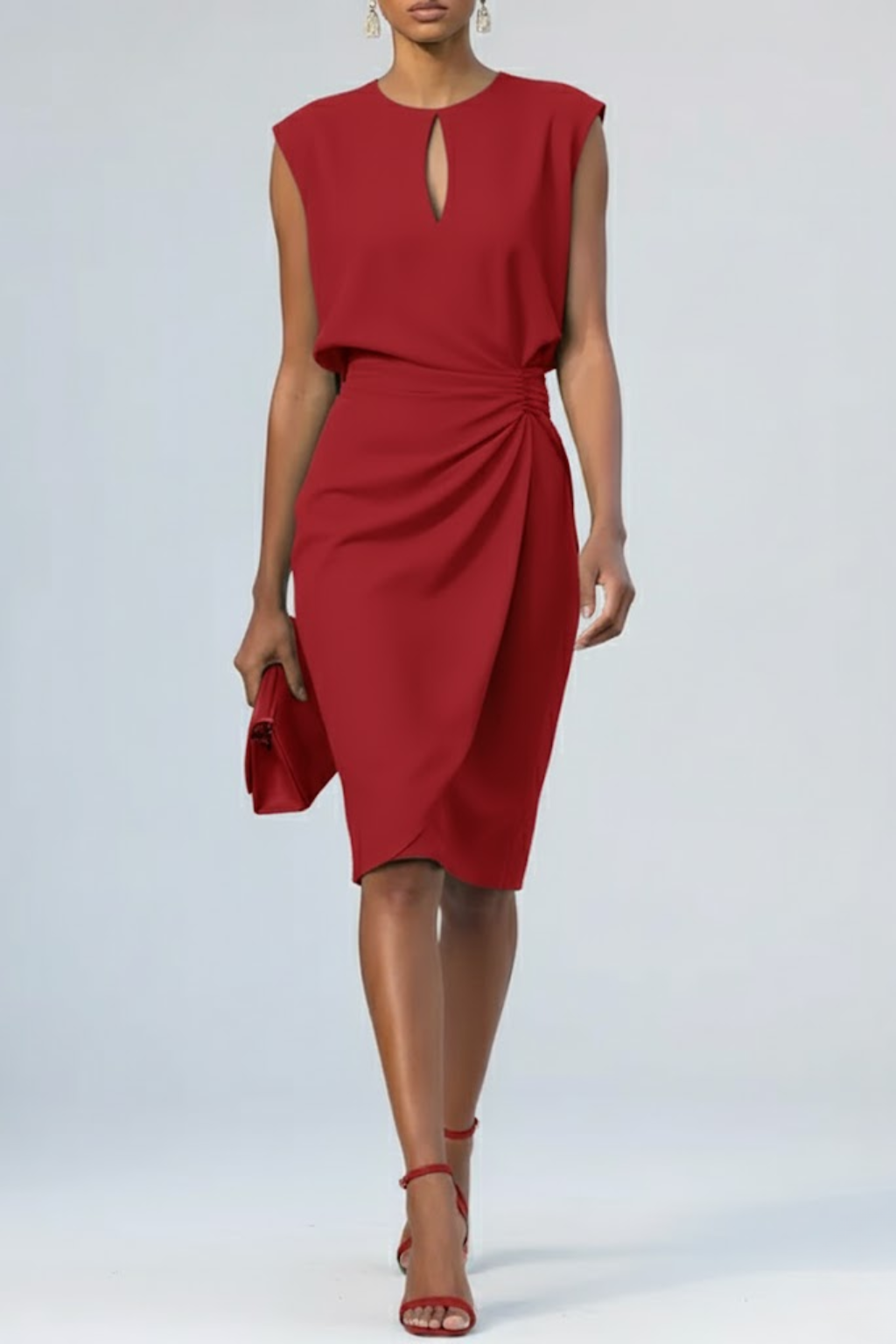 Ruca | Vestido Midi con Cintura Fruncida