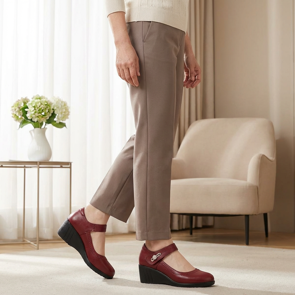 Claira | Elegante Comfort Pump met Verstelbare Enkelband