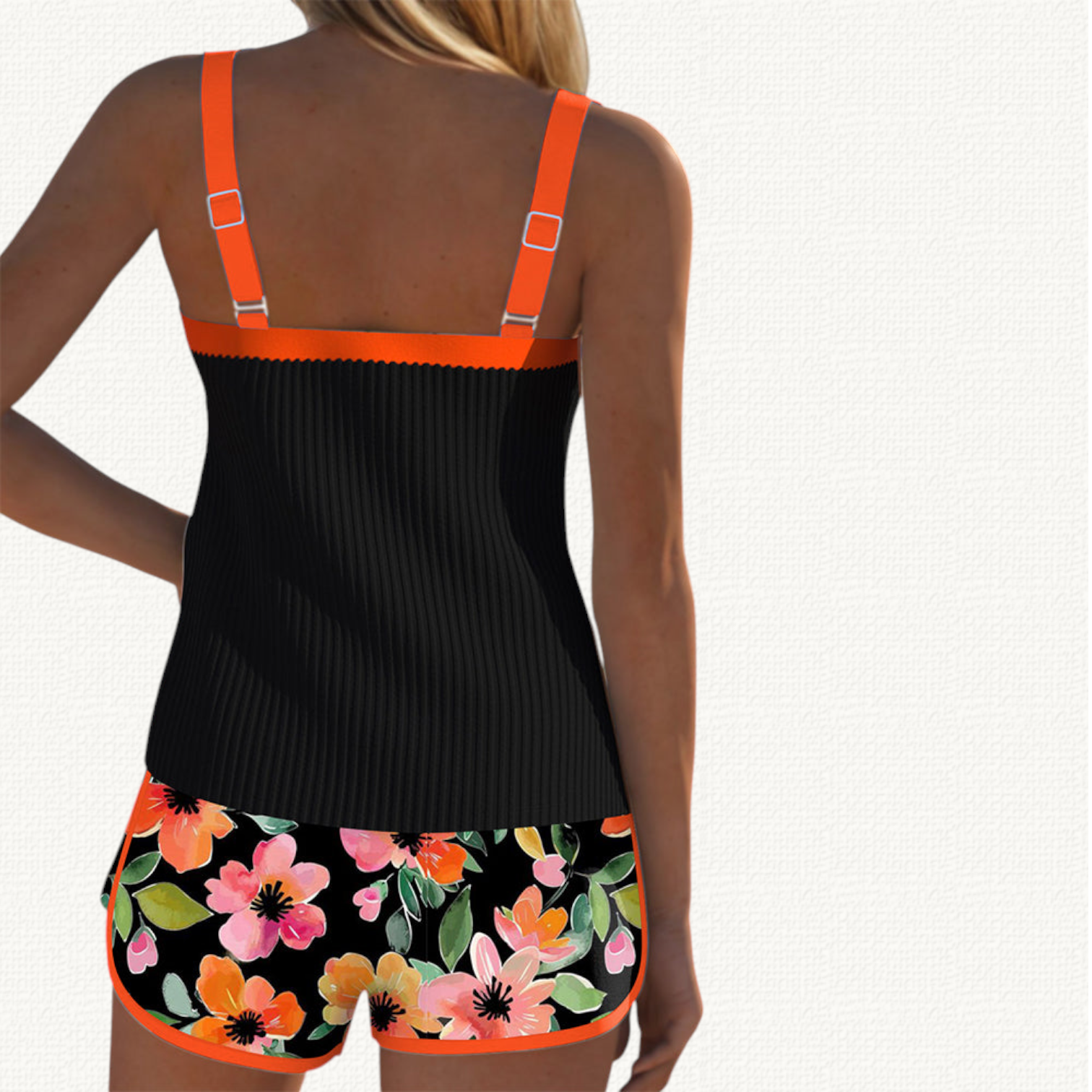 Marina | Tankini Fruncido con Volante y Short