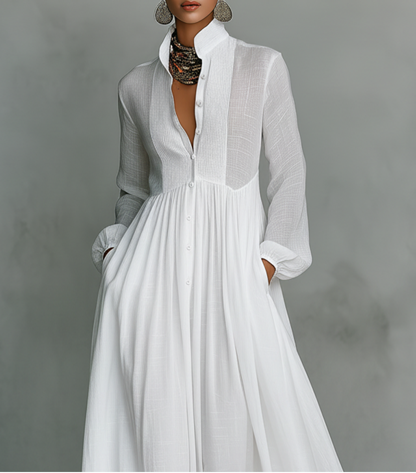 Elisa – Minimalistische maxi-jurk