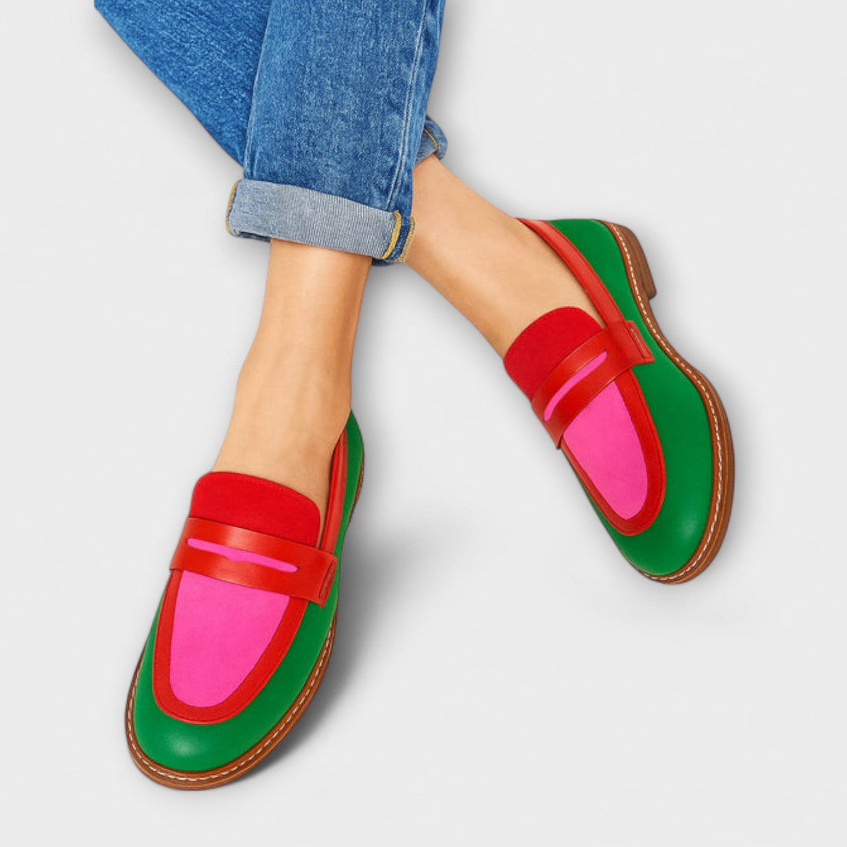 Nyla™ | Casual Moccasins with Contrast Detailing