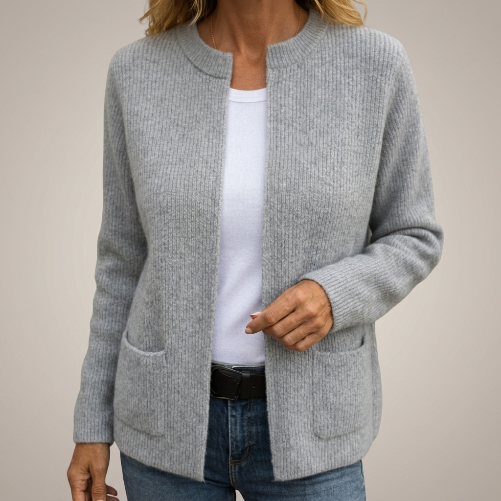 Alma | Chaqueta de Punto Abierta con Bolsillos