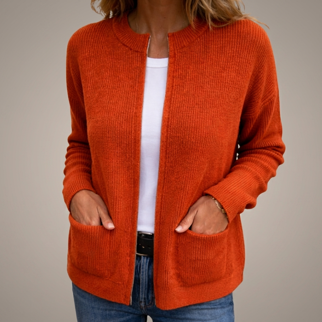 Alma | Chaqueta de Punto Abierta con Bolsillos