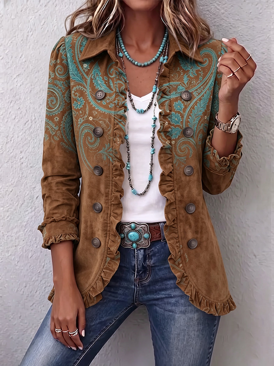 Macarena | Chaqueta de Cachemira con Volantes