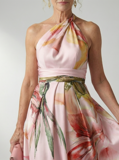 Amiel | Vestido Maxi Ligero con Estampado Floral