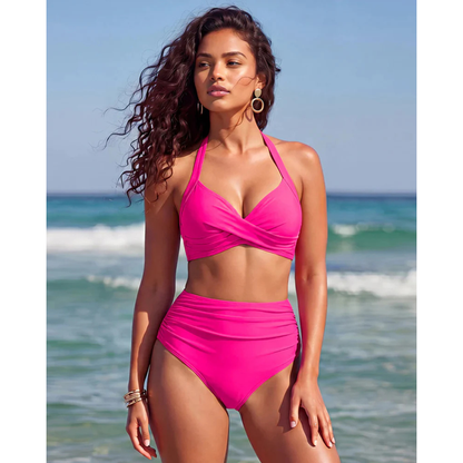 Sabina | Bañador Entero con Escote Halter y Efecto Reductor