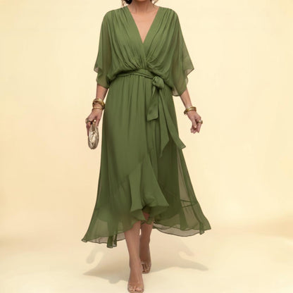 Marta | Vestido de Gasa con Escote en V