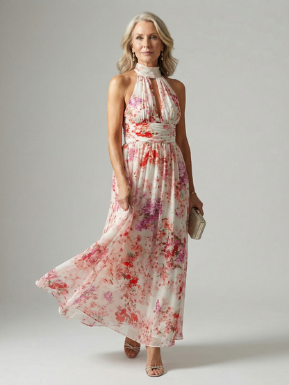 Elyon | Vestido Maxi Fluido con Estampado Floral