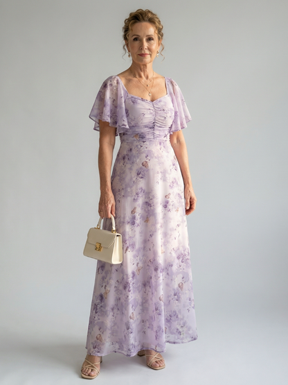 Vaelis | Vestido Midi con Mangas Mariposa