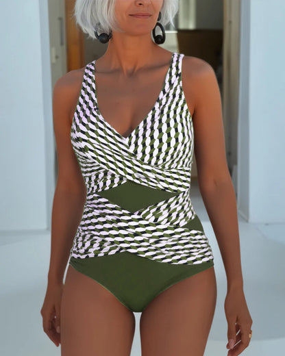 Cacao | Tankini Cruzado con Detalle Cut-Out