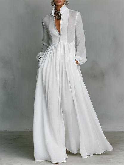 Elisa – Minimalistische maxi-jurk