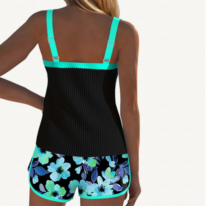 Marina | Tankini Fruncido con Volante y Short