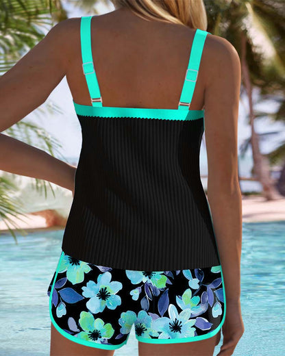 Marina | Tankini Fruncido con Volante y Short