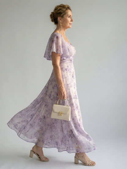 Vaelis | Vestido Midi con Mangas Mariposa