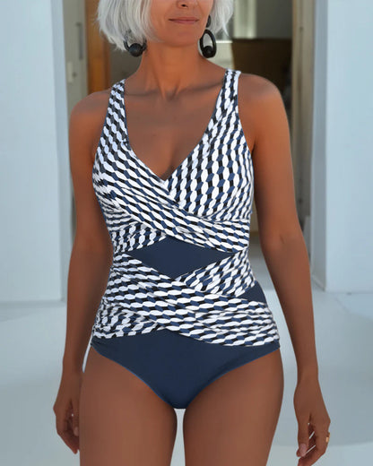 Cacao | Tankini Cruzado con Detalle Cut-Out