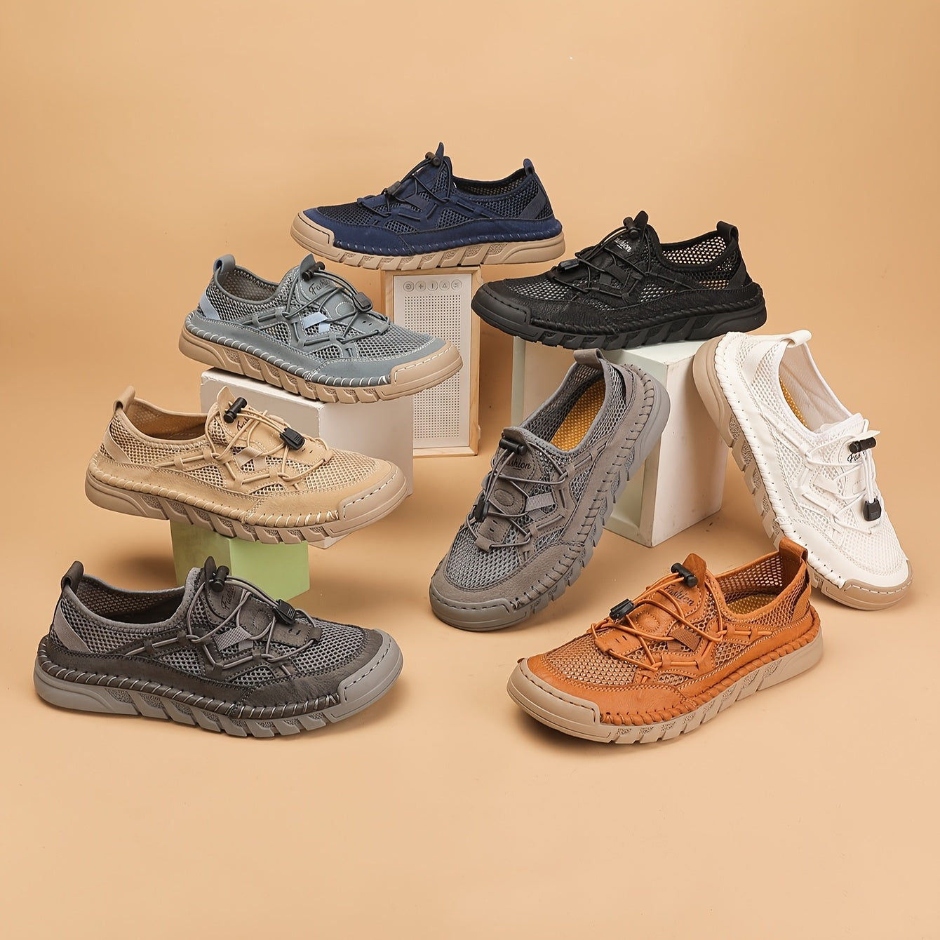 Abby | Orthopedische Sneaker met Ademend Mesh en Elastische Veters