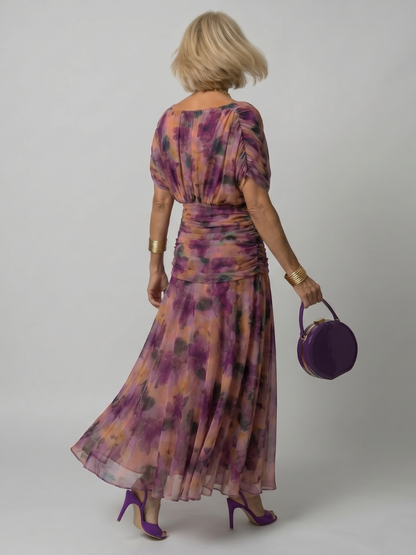 Calen | Vestido Midi Off-Shoulder Fluido