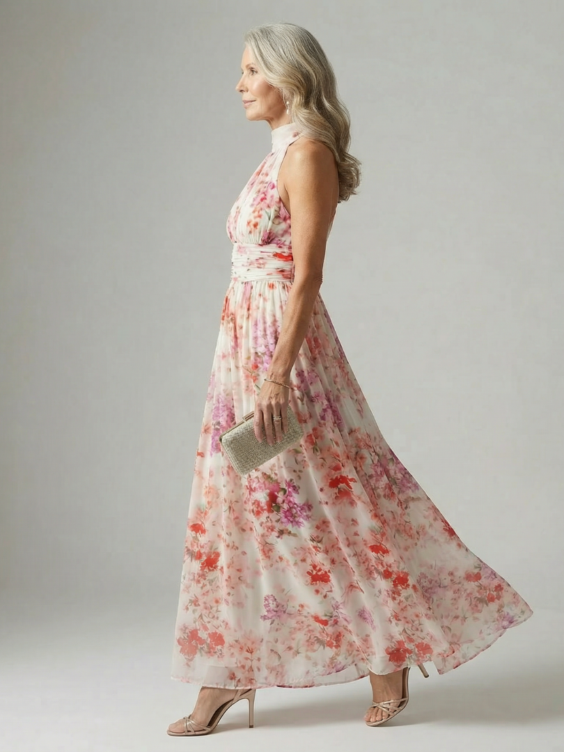 Elyon | Vestido Maxi Fluido con Estampado Floral