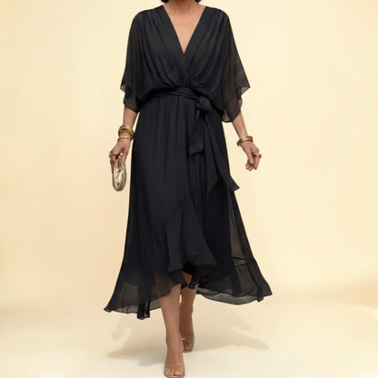 Marta | Vestido de Gasa con Escote en V