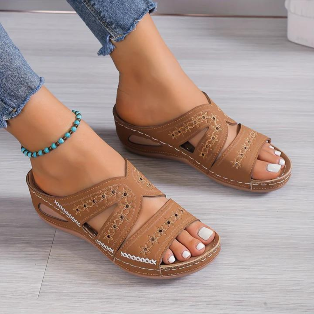 Nadia | Dames Orthopedische Sleehak Slipper