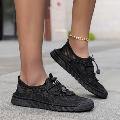 Abby | Orthopedische Sneaker met Ademend Mesh en Elastische Veters