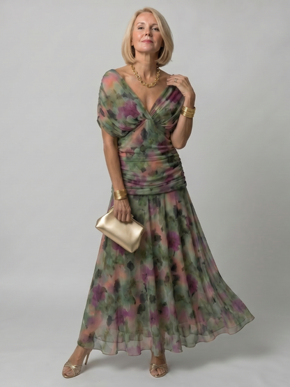 Calen | Vestido Midi Off-Shoulder Fluido