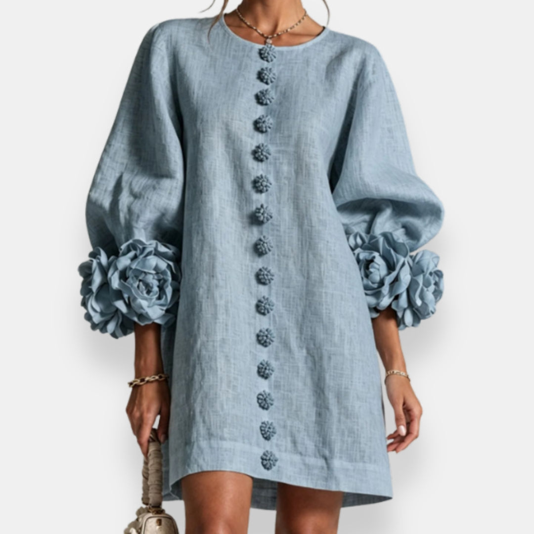 Marcelle | Vestido con Flores en Relieve