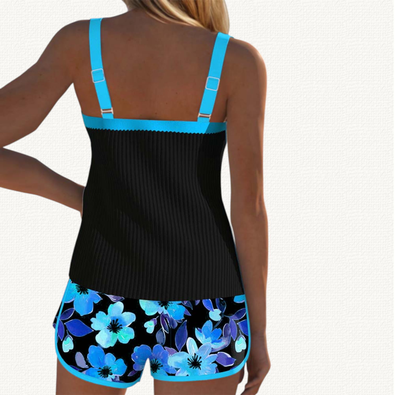 Marina | Tankini Fruncido con Volante y Short