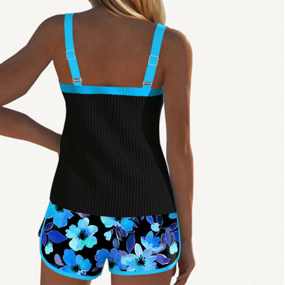 Marina | Tankini Fruncido con Volante y Short