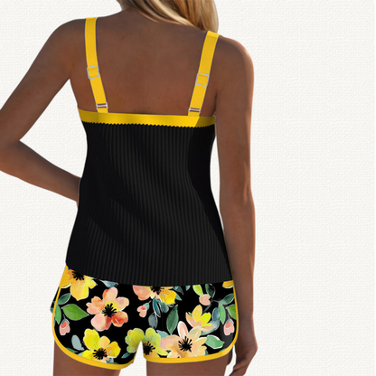 Marina | Tankini Fruncido con Volante y Short